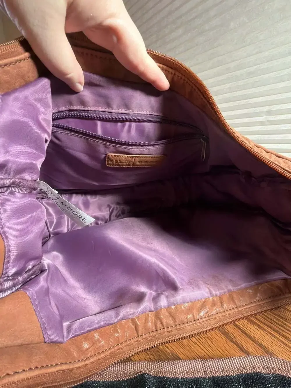 Kelly Moore Hobo Camera Bag Walnut Brown Leather
